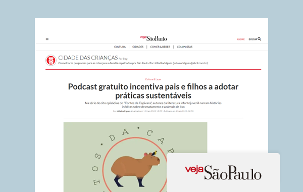 Contos da Capivara: podcast infantil sobre sustentabilidade e meio